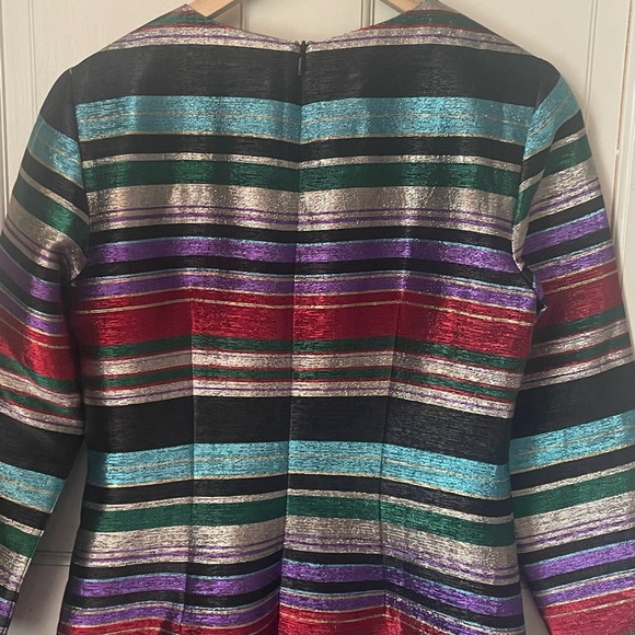 Trina Turk Metallic Multicolor Shift Dress 4 Rainbow Evening Party Cocktail - Picture 12 of 12